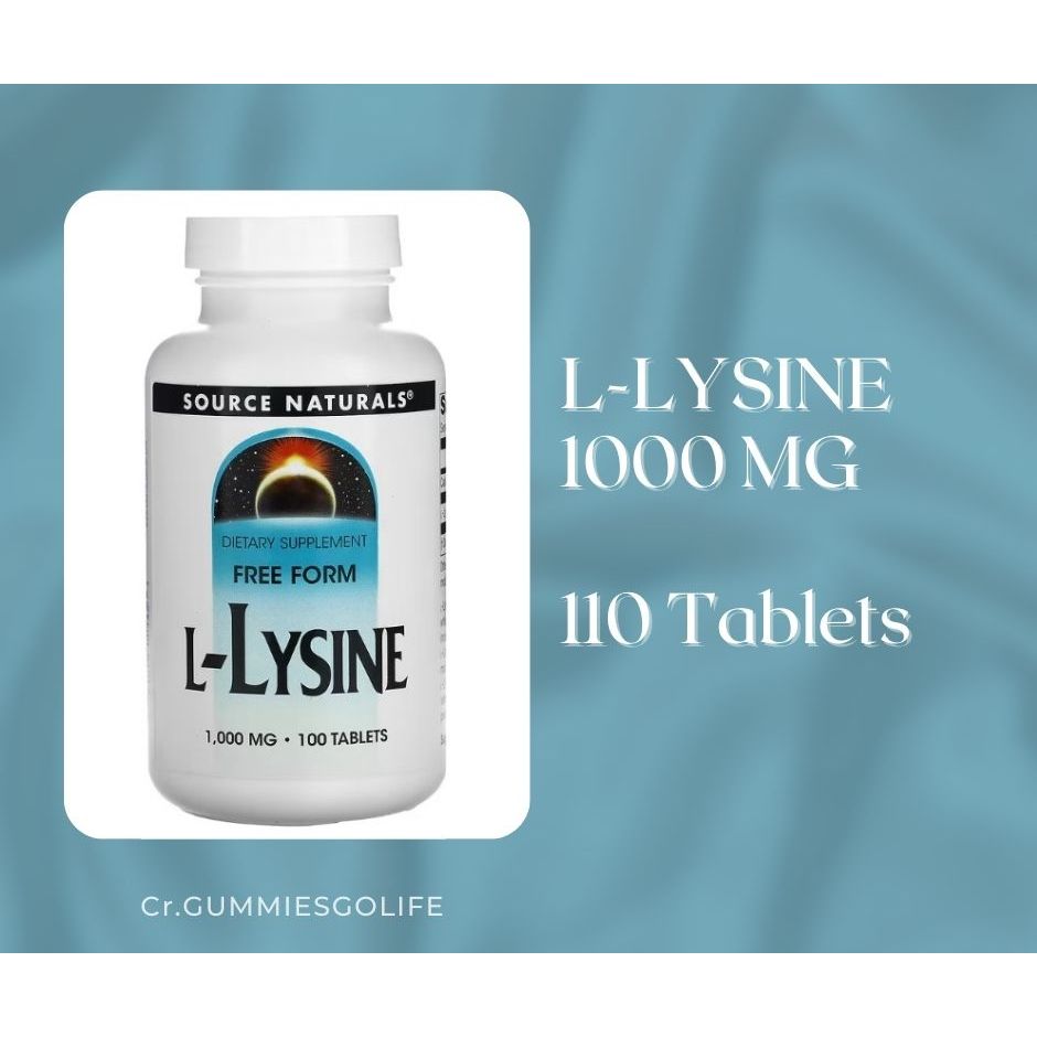 [พร้อมส่ง!] L-lysine Source Naturals, 1000 mg, 100 Tablets กระตุ้นสร้างคอลลาเจน