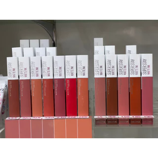 (รุ่นใหม่ทุกสี) Maybelline Superstay Matte Ink Lip เมย์เบลลีน ซุปเปอร์สเตย์ แมท อิ้งค์ ลิป 5มล