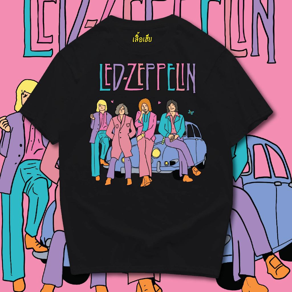 ( พร้อมส่งเสื้อเฮีย ) เสื้อ LEDZEPPEIN ผ้าCotton 100% มีสองสี ทั้งทรงปกติและ OVERSIZE