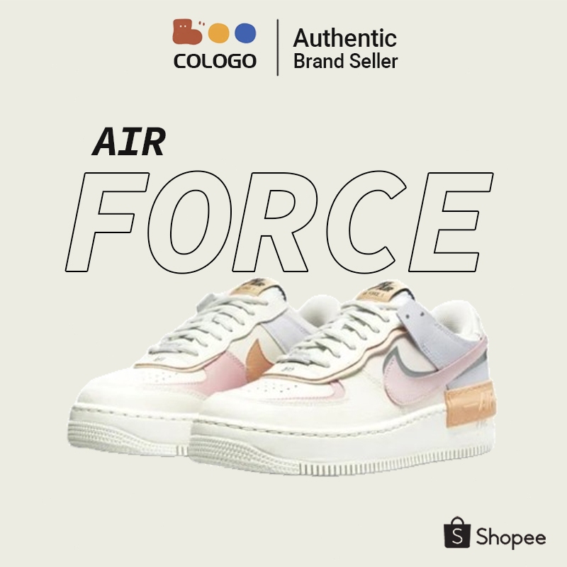 Nike Air Force 1 Low Shadow CI0919-111 air force รองเท้าผ้าใบ Orange Chalk Pink Glaze 💯