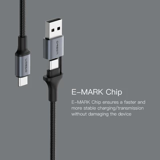 [ติดตาม รับส่วนลด] Orsen by Eloop S8 สายชาร์จ 2in1 PD 100W 5A USB Type C ยาว1.5เมตร ชาร์จโน๊ตบุ๊ค