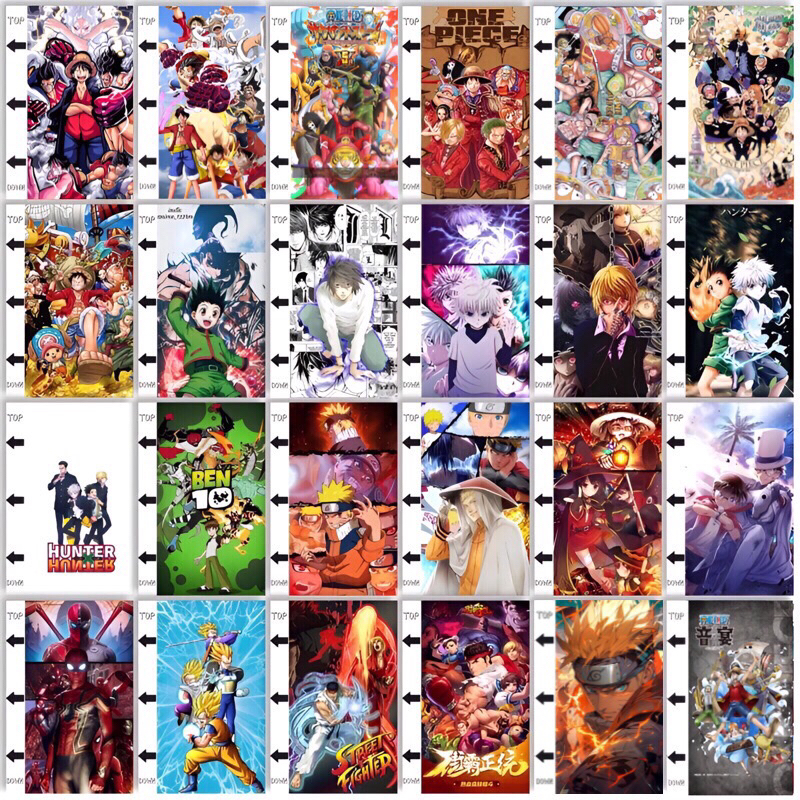 #7ฟิล์มหลังกันรอยมือถือ ลายการ์ตูนวันพีช