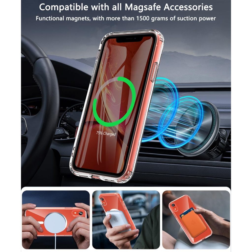 เคสชาร์จไร้สาย ไอโฟน iPhone XR / X / XS / XS Max เคสใส เคสแบบแม่เหล็ก รองรับชาร์จไร้สาย Magnetic case - รูปที่ 4