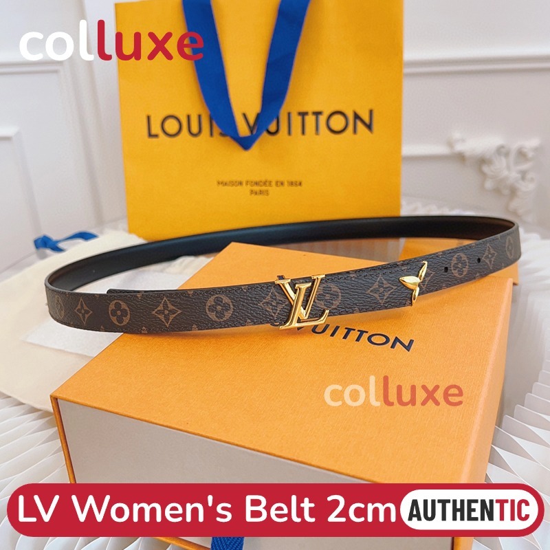 💯ของแท้✨Louis Vuitton เข็มขัดรุ่น LV Women's Belt 2cm Monogram เข็มขัดผู้หญิง