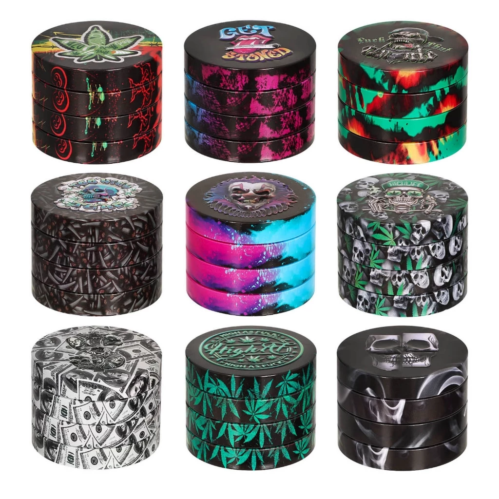 ที่บดสมุนไพร 65มม. Grinder 4 ชั้น 65mm วัสดุได้ละเอียด พกพาสะดวก พร้อมส่งจากไทย