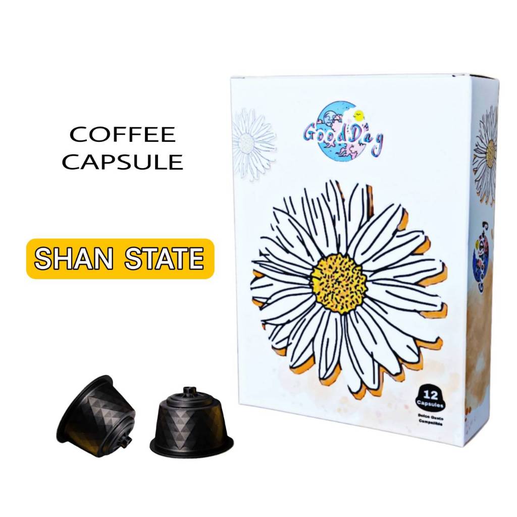 กาแฟแคปซูล อราบิก้าแท้ 100% SHAN STATE สำหรับเครื่องระบบ DOLCE GUSTO เท่านั้น(1 กล่อง 12 แคปซูล)