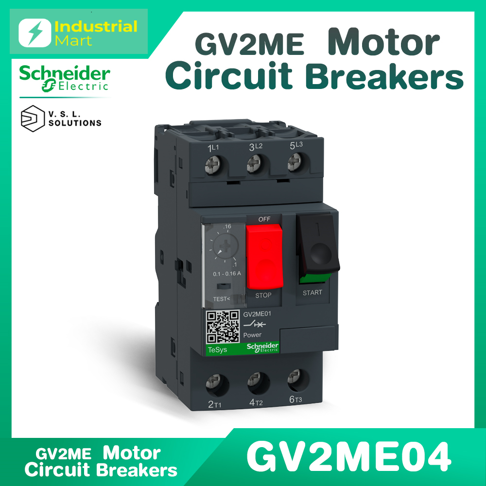 Schneider Electric GV2ME มอเตอร์เบรกเกอร์ Motor circuit breaker TeSys GV2 3P GV2ME04 GV2ME05 GV2ME06