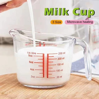 🔥 อุ่นได้ 🔥 เกรดอาหาร แก้วตวง แก้วตวงพิมพ์สเกล 250ml ถ้วยตวง เหยือกตวง ทำจากแก้วอย่างหนา อุ่นได้