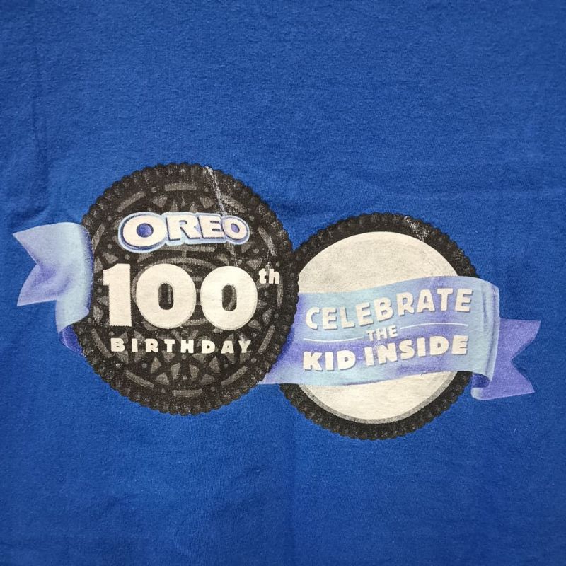 เสื้อยืดมือสอง Vintage Usa OREO 100th Birthday 🎉 Size L.อก21/ยาว29