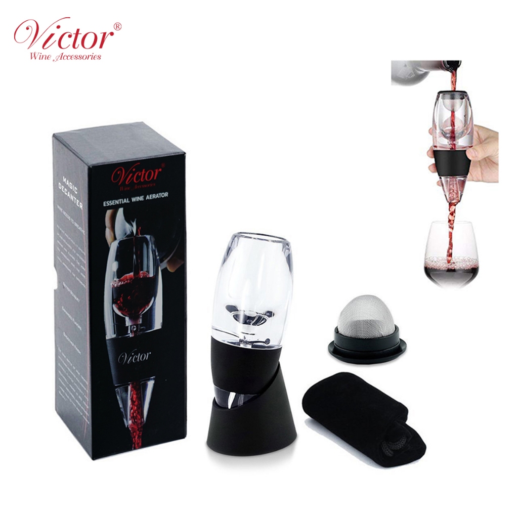 ที่กรองไวน์และที่พักไวน์ wine aerator with wine decanter