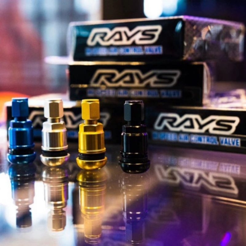 วาล์วลม แท้ Rays ญี่ปุ่น High Speed Air Control stem Valve NEW LOGO japan original วาวลม ไล่ลมเร็ว เติมลมเร็ว