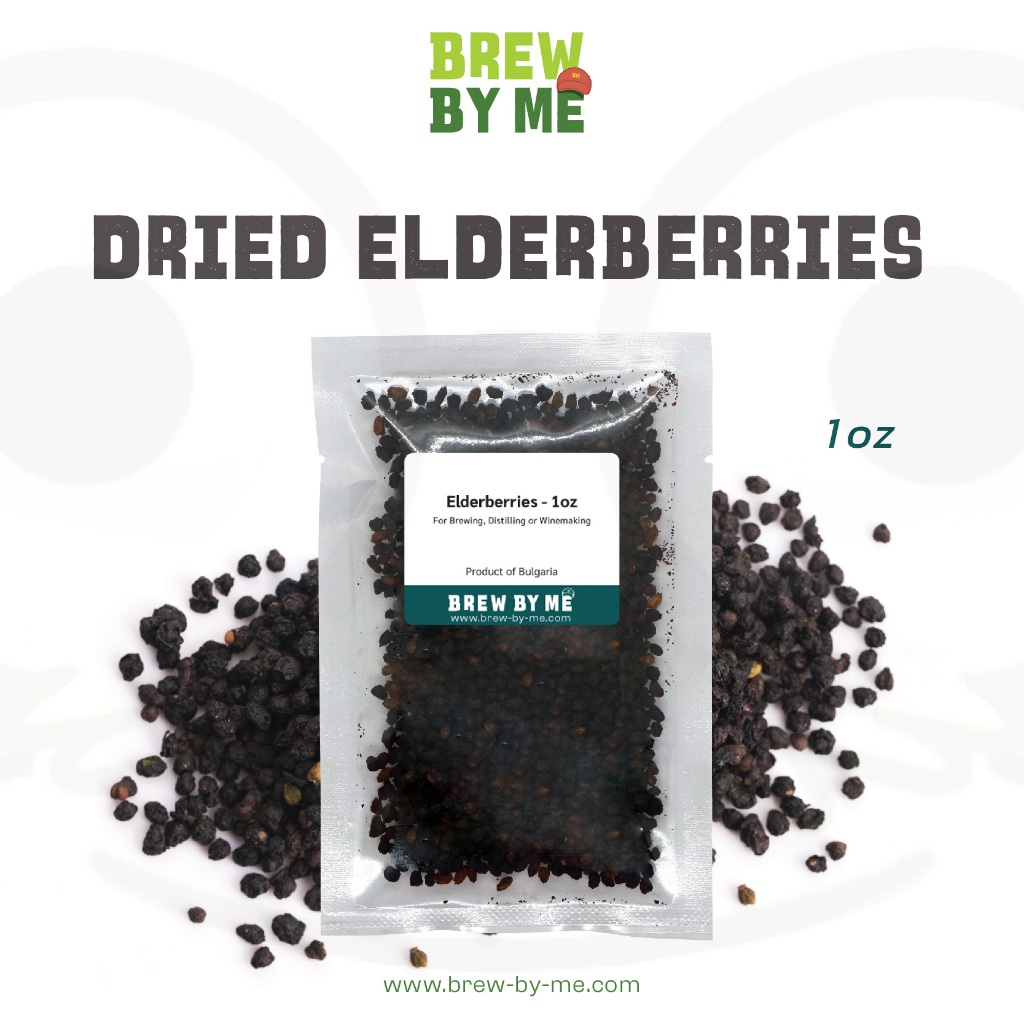 ผลไม้แห้ง Elderberry 1oz สำหรับแต่งกลิ่น เพิ่มรสชาติ ทำไวน์ ทำเบียร์ ชา Dried Elderberries