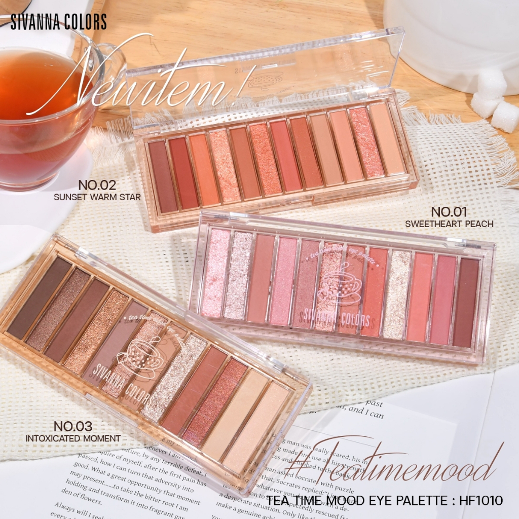 HF1010 | ซีเวนน่า คัลเลอร์ ทิ ไทม์ มูด อาย พาเลทท์ มี 12 เฉดสี เนื้อแมทท์และชิมเมอร์
