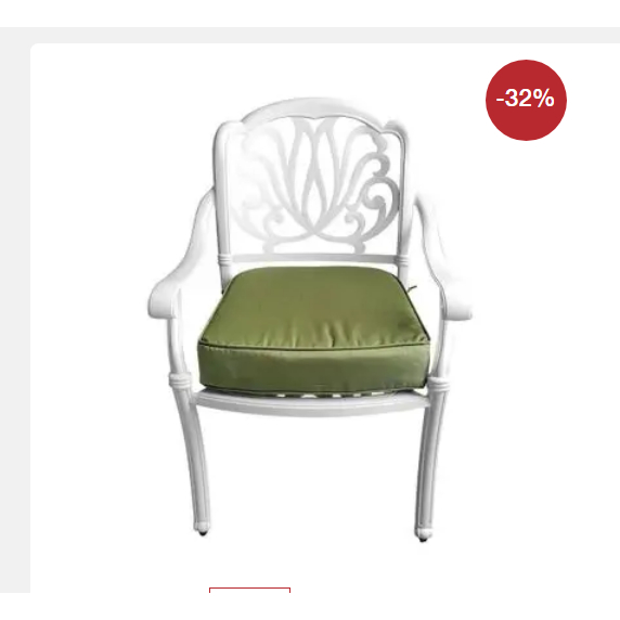 เก้าอี้สนามอัลลอย พร้อมเบาะรองนั่ง FONTE รุ่น 145.716CS สีขาว - เขียว