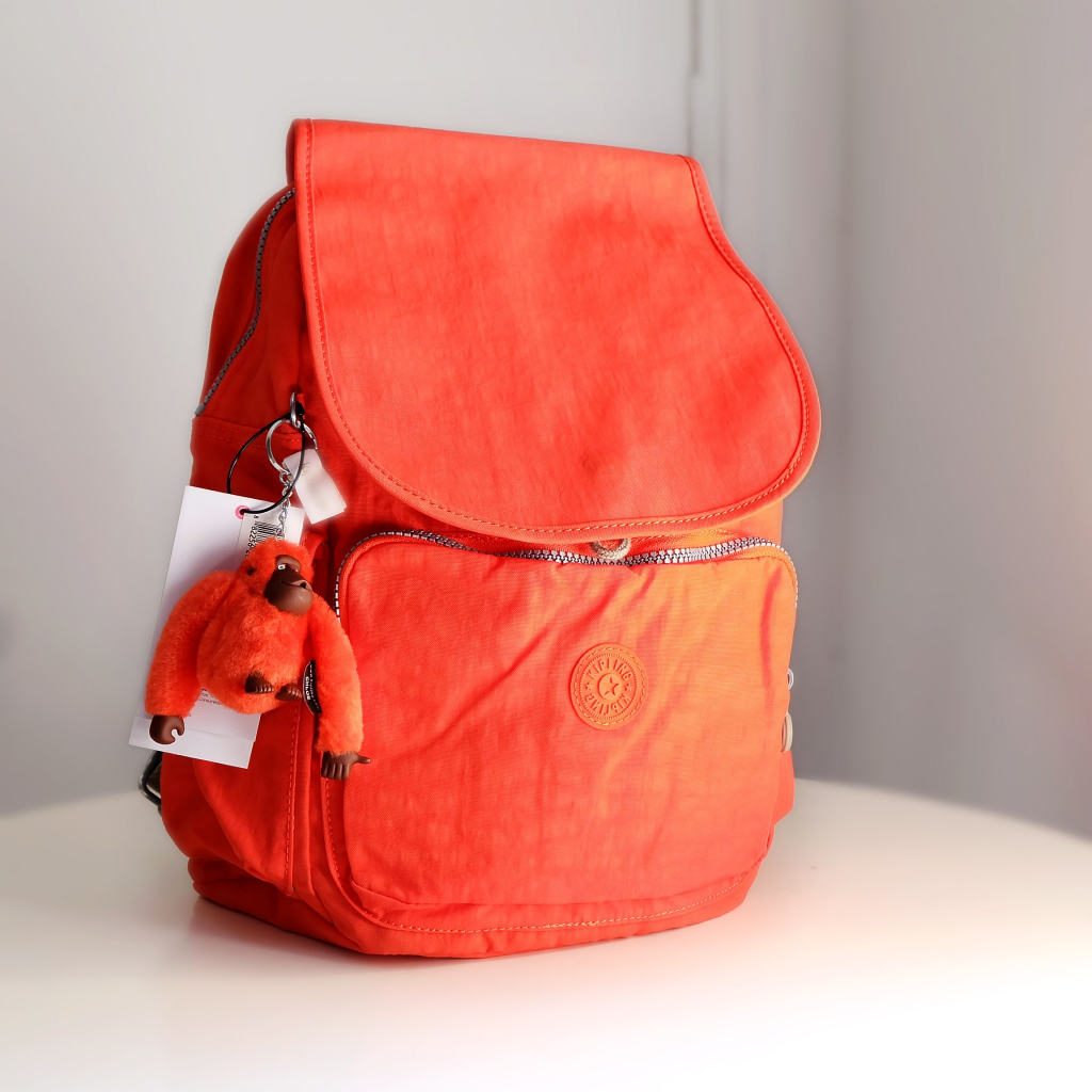 พร้อมส่งในไทย Kipling City Pack Mini Backpack #เป้สะพายหลัง #กระเป๋าเป้ #กระเป๋าสีส้ม