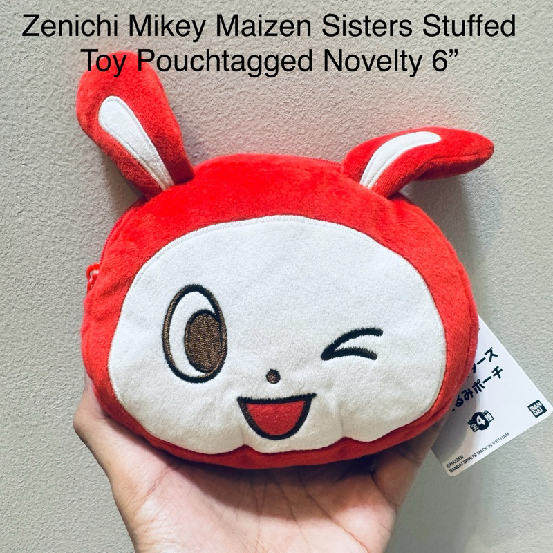 กระเป๋าซิป Zenichi Mikey Maizen Sisters Stuffed Toy Pouchtagged Novelty ขนาด6” ป้ายห้อย Banpresto Zi