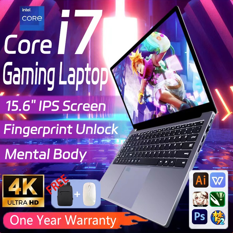 ASUS ใหม่เอี่ยม โน๊ตบุ๊ค Gaming Laptop หน้าจอ 15.6" Intel Core I7 notebook คอมพิวเตอร์เกม16+ 512GB SSD laptop