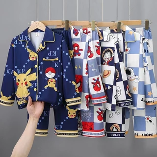 ชุดนอนเด็กชายตัวใหญ่ เสื้อผ้าเด็กชายอ้วน ผ้าฝ้ายคุณภาพดี นุ่มสบายระบายอากาศได้ดี 109