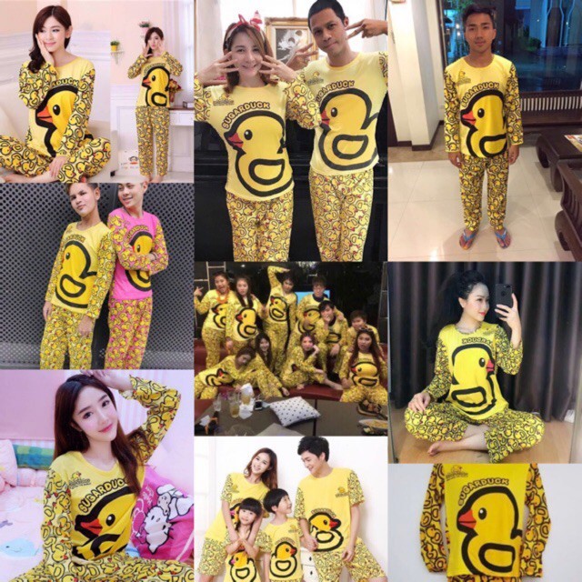 ชุดนอนเป็ดเป็นเซ็ต ขายาวว