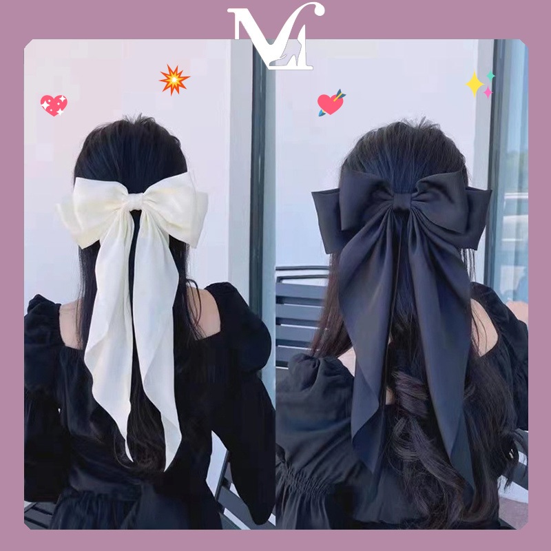 [พร้อมส่งจากไทย] กิ๊บติดผมโบว์ สไตล์แฟชั่นที่เรียบง่าย คลิปปากเป็ด มีหลายสีให้เลือก