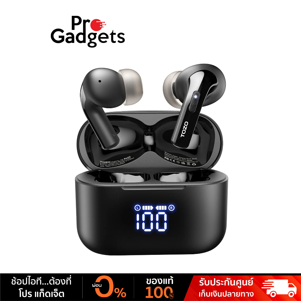 Tozo Tonal Pods True Wireless Black หูฟังไร้สาย