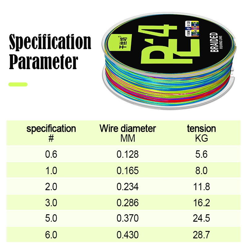 สาย pe ถัก 4 เอ็นตกปลา สายพีอี ถัก4 ยาว100เมตร Fishing Lines - รูปที่ 5