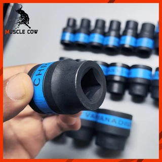 MUSCLE COW ชุดบล็อกประแจ เครื่องมือช่าง ชุดประเเจ ประแจ ชุดบล็อก 24 ชิ้น ขนาด 1/2 จำนวน 24 pcs