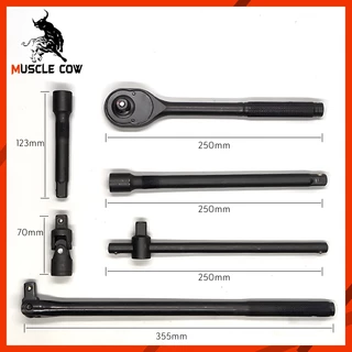 MUSCLE COW ชุดบล็อกประแจ เครื่องมือช่าง ชุดประเเจ ประแจ ชุดบล็อก 24 ชิ้น ขนาด 1/2 จำนวน 24 pcs