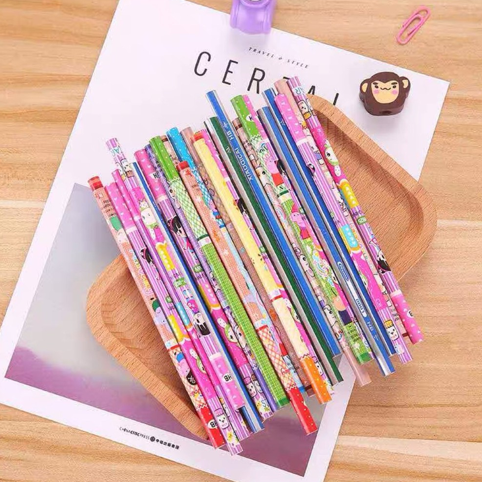 ดินสอไม้ HB ลายการ์ตูน Set4แท่ง
