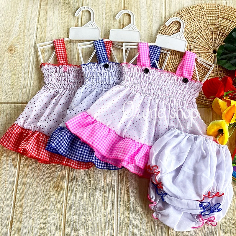 ชุดเด็กอ่อน ชุดผ้าป่านเด็ก กระโปรงแรกเกิด 2-10เดือน(4-8กิโล) - รูปที่ 5