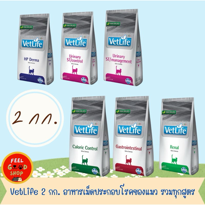 Vet Life อาหารแมว ประกอบการดูแลโรค ขนาด 2 กก.