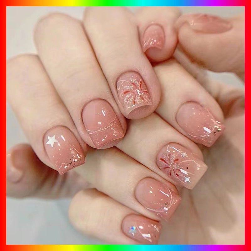 【R831】เล็บปลอม สไตล์โมเดิร์น ใช้งานง่าย 24 ชิ้น พร้อมส่ง