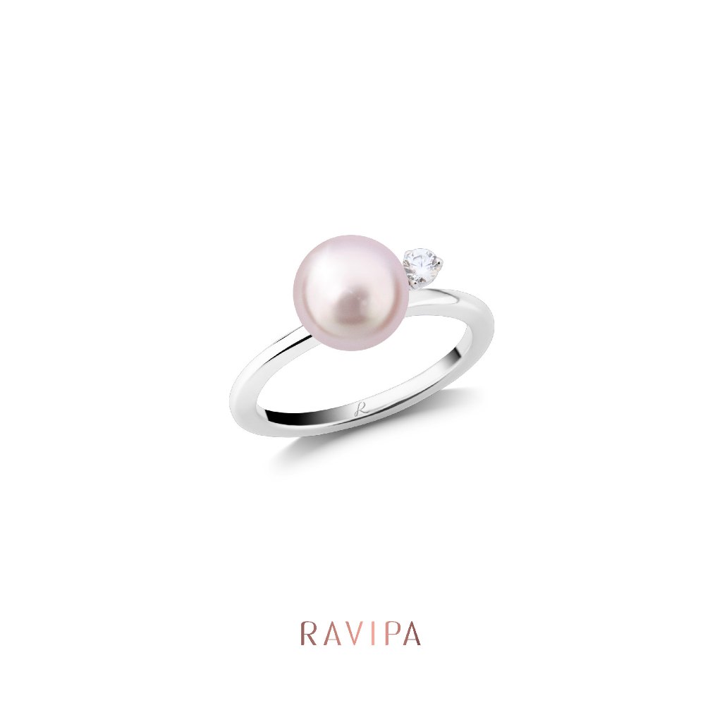 Ravipa | Viva Diamond Pink Blush Pearl Ring