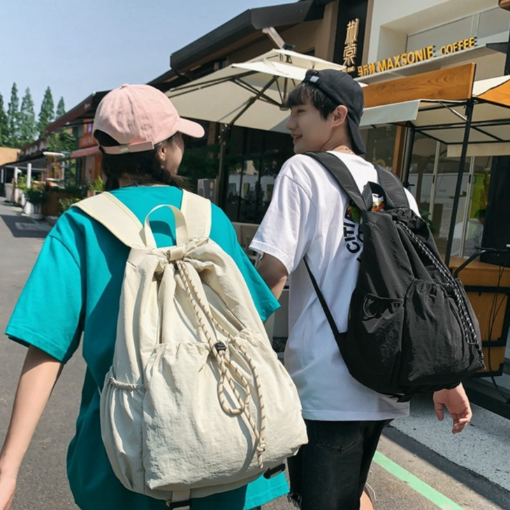 สินค้าใหม่2024 กระเป๋าเป้สายไนล่อนใหญ่ กระเป๋าเป้เกาหลี งานสวย 2 สี N008