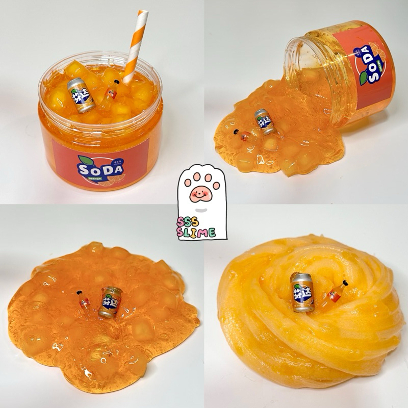 พร้อมส่ง‼️ สไลม์ DIY 🍊Orange Soda🥤(สไลม์ใสกลิ่นส้ม) | sss slime