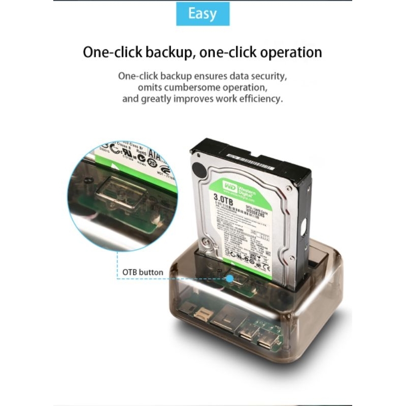 💥USB3.0/Type-C /HDD2.5-3.5/SATA/IDE Dual Bay HDD enclosure M2 TF SD Slot CARD สำหรับทีวี แล็ปท็อป