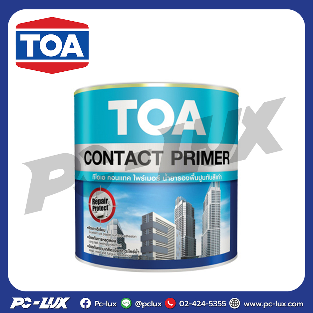 TOA สีรองพื้นปูนเก่า  รุ่น E1100 ขนาด 5 แกลลอน สี 0CON ใส