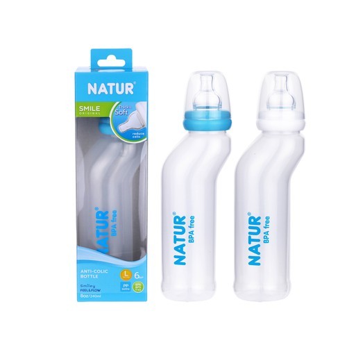 NATUR ขวดนม 8OZ/240ML ขวดนมตั้งแต่ 6 เดือนขึ้นไป