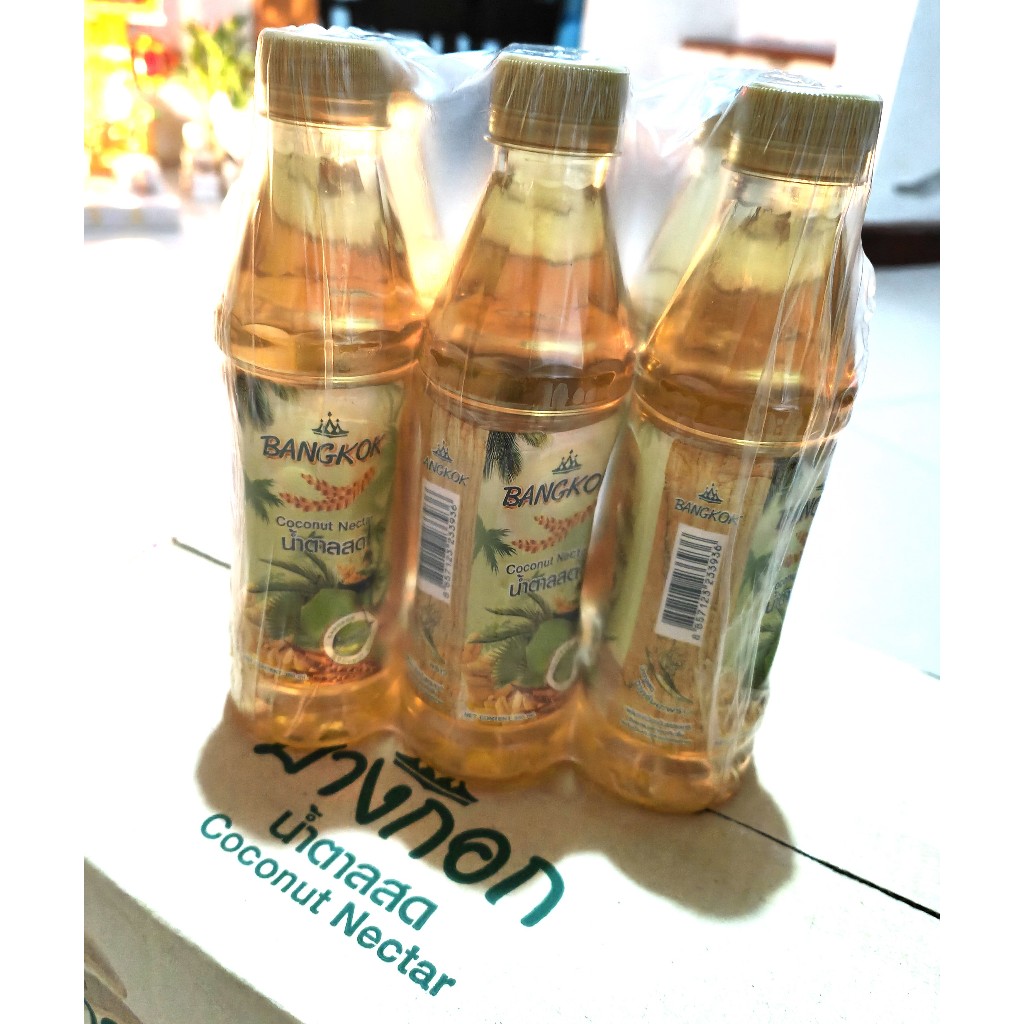 **แพค 6 ขวด x 350ML** น้ำตาลสดแท้ จากดอกจั่นมะพร้าวแท้ ตราบางกอก Bangkok ซีคอน C-CON โคฟี่ ตลาดน้ำ จ