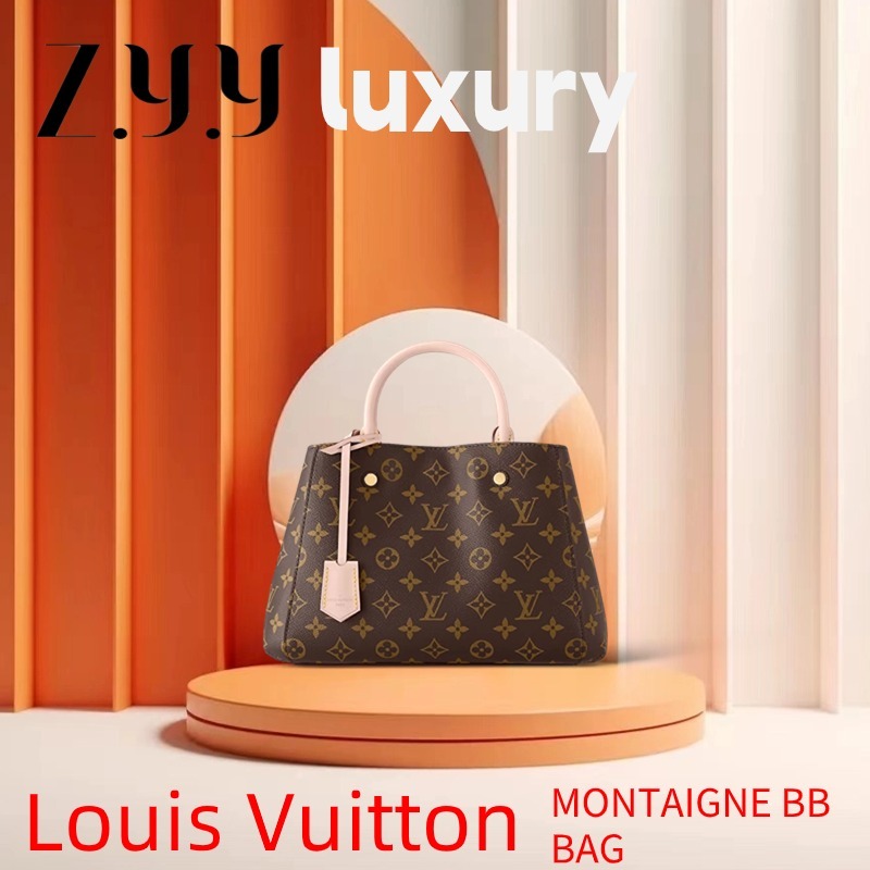Ready Stock LOUIS VUITTON Montaigne BB Monogram Canvas - Handbags กระเป๋าเดินทาง