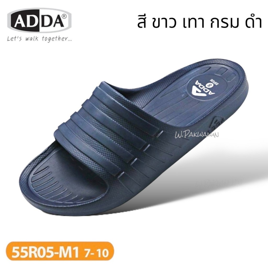 (ลูกค้าใหม่ 1 บาท) ADDA รองเท้าแตะ สำหรับผู้ชาย แบบสวม รุ่น 55R05M1M2 (ไซส์ 7-12)