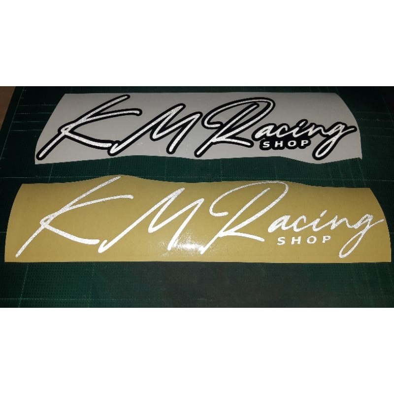สติ๊กเกอร์แต่งรถ #KMลายเซ็น งานตัดสะท้อนแสง