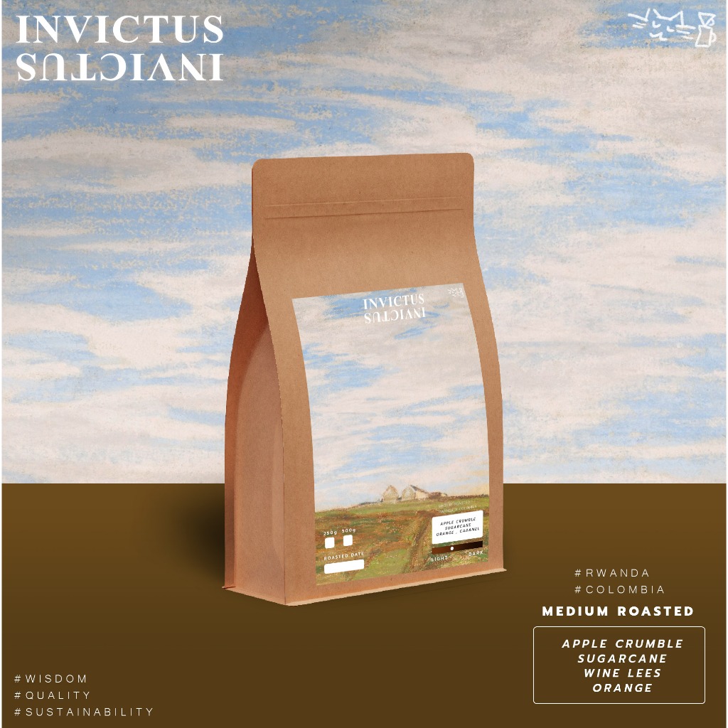 เมล็ดกาแฟเบลนคั่วกลาง INVICTUS Blend Medium Roasted