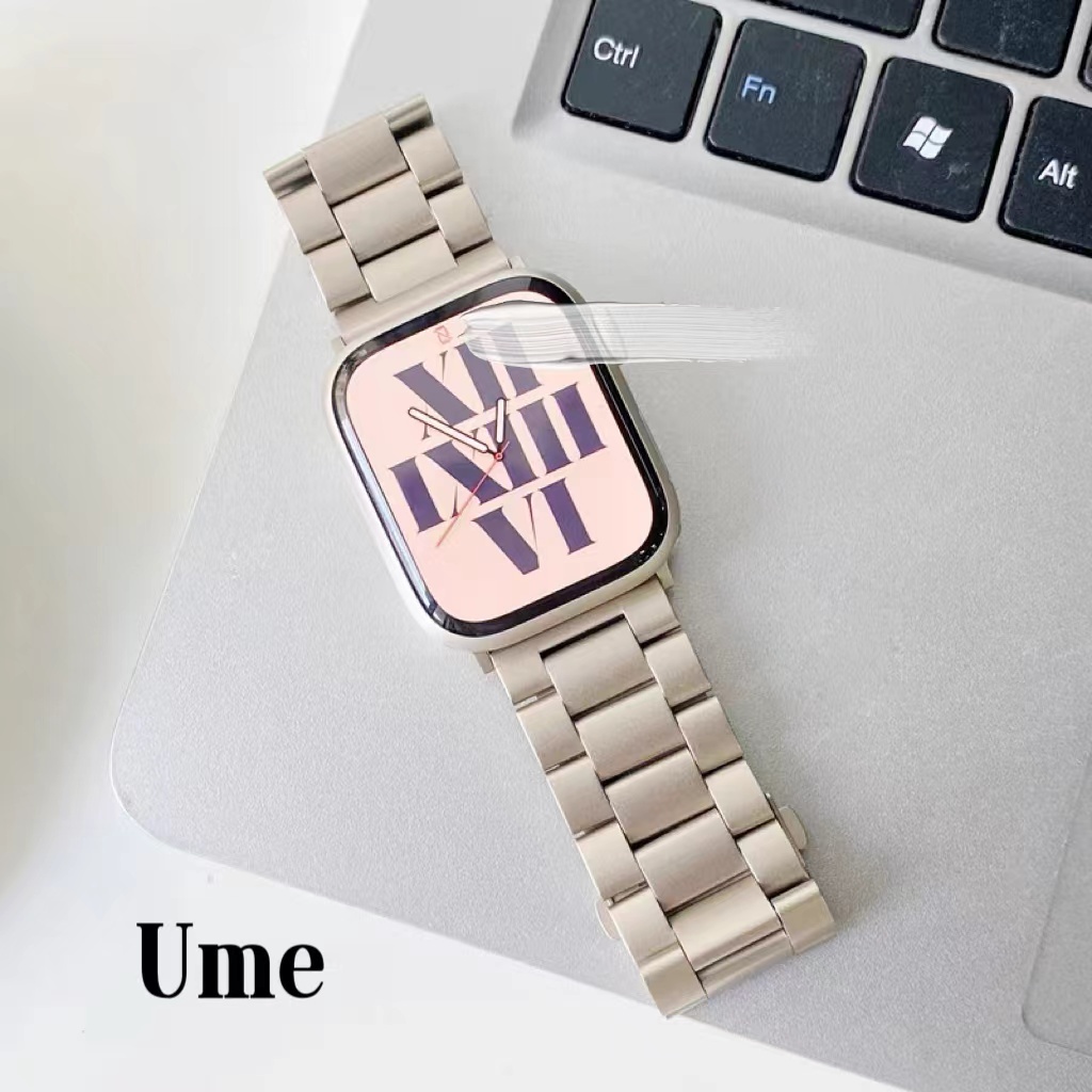 สาย smart watch ultra 10 9 8 7 Se 6 5 4 3 สายยาง สายนาฬิกา งานเลส ปรับความยาวได้ พร้อมส่ง ทุกขนาด สายนาฬิกา smart watch