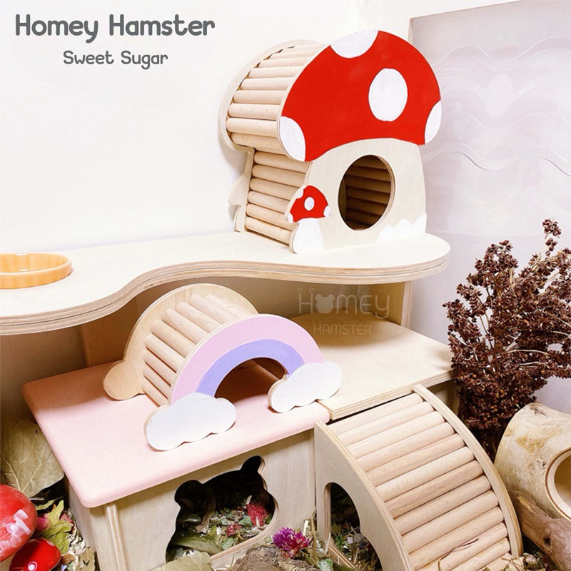 Homey Hamster บ้านหลบแฮมสเตอร์ Sweet Sugar ของแต่งกรงหนู ท่อมุด เม่นแคระ รองกรง kaytee niteangel mil