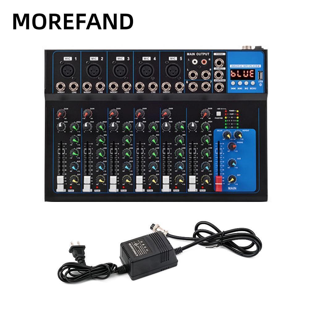เครื่องผสมเสียง professional เครื่องผสมอาหาร 7/4 ช่อง MG07BT/MG04BT เครื่องขยายสัญญาณ KTV MOREFAND