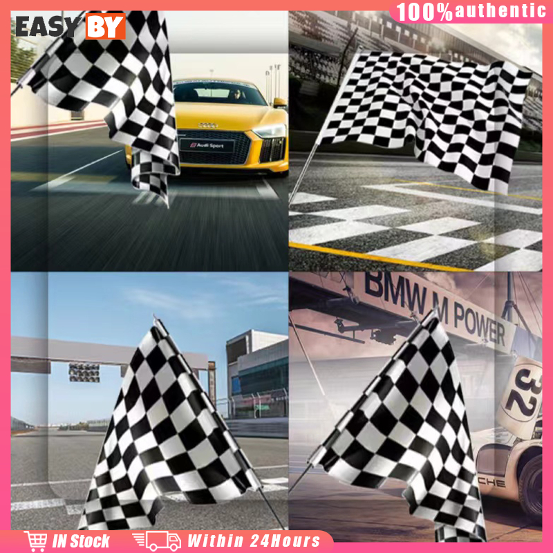 ธงหมากรุก ขนาด 150x90cm racing flag รถแข่ง เรชซิ่ง สำหรับแข่งรถ