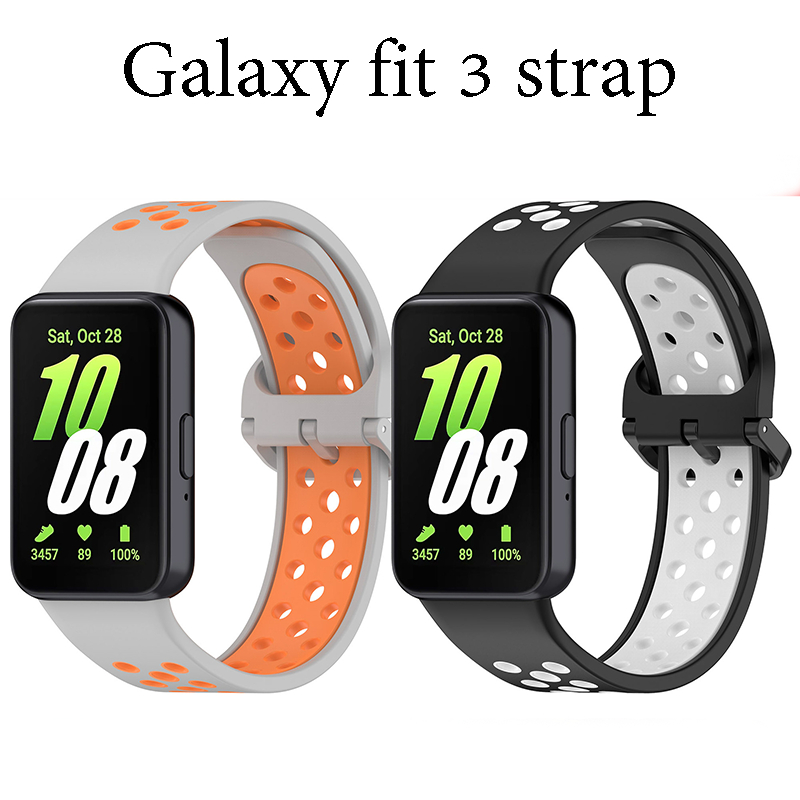 สายนาฬิกาข้อมือ ซิลิโคนนิ่ม สําหรับ Samsung Galaxy Fit3 Smartwatch Samsung Galaxy Fit 3 Sports Bands 2024