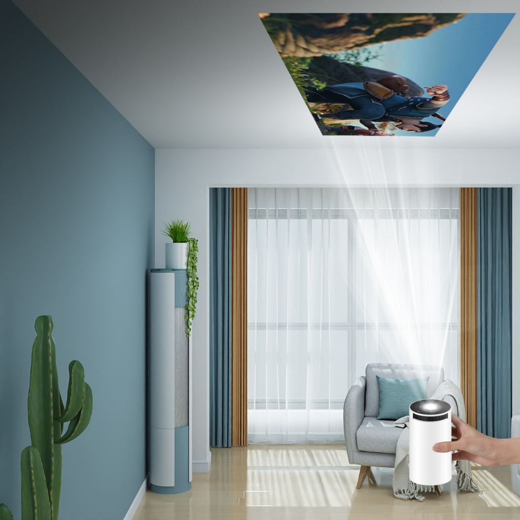 โปรเจคเตอร์มินิ projector Hy300 โปรเจคเตอร์ดูหนัง WiFi 1080P HD รองรับการแชร์หน้าจอมือถือ Android 11