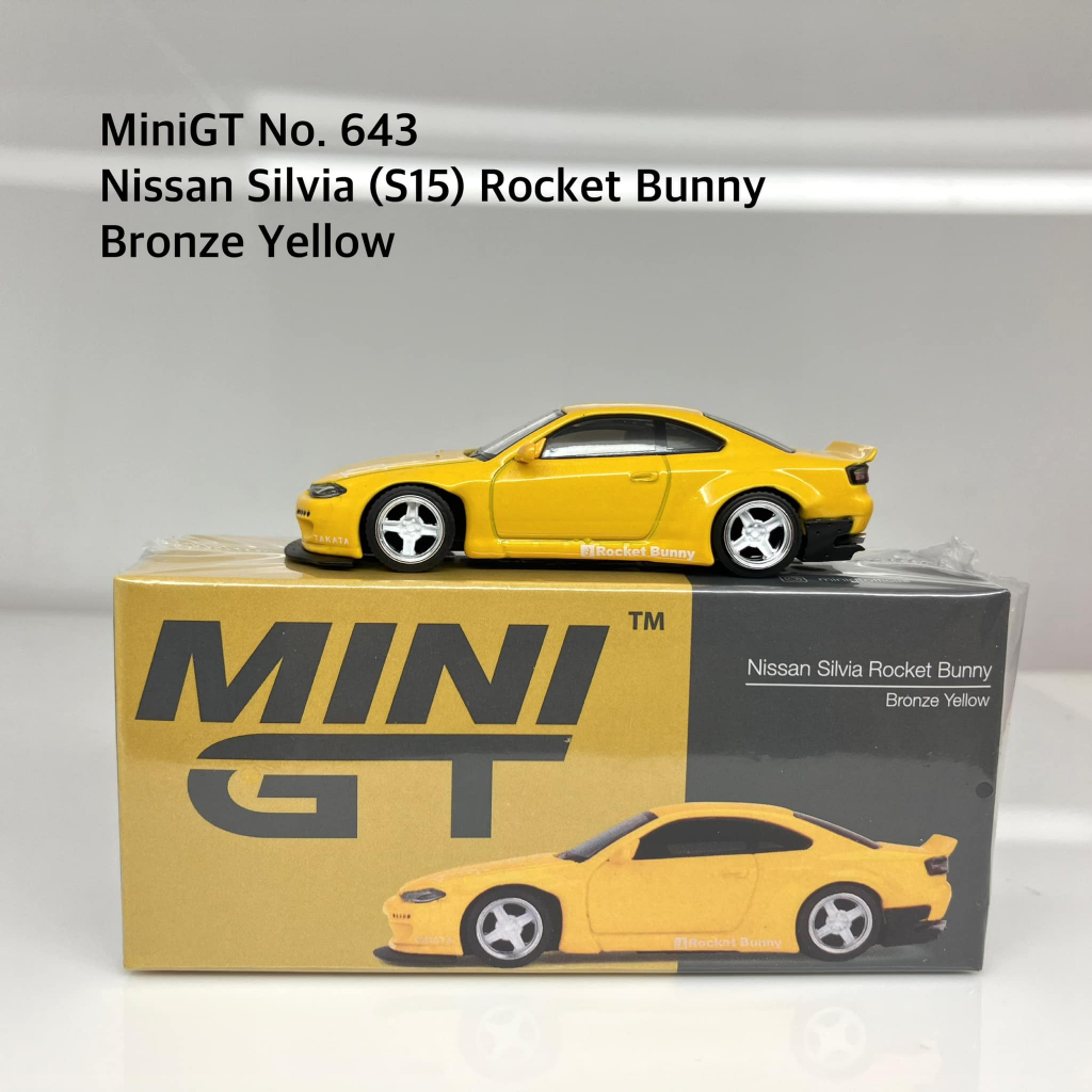 Mini GT  No.643-R  Nissan Silvia (S15) Rocket Bunny Bronze Yellow